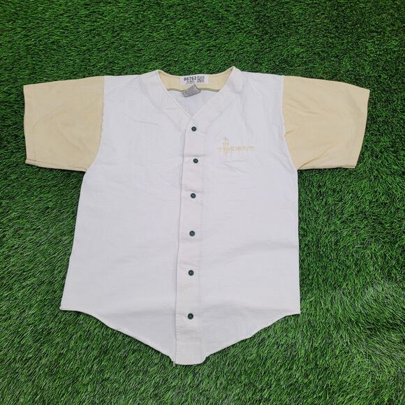 Vintage 90s Badger Sport Trident Button Shirt M 20x26 USA - Picture 1 of 12